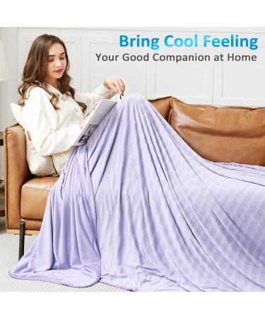 Guohaoi Cooling Blanket - 90x90 Queen Size | Oeko-Tex Certified | Arc-Chill Q-Max 0.5 Fiber | Ultra-Cool & Breathable | Hypoallergenic All-Season Comfort | Purple - Buy Online on GoSupps.com