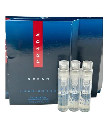 Prada OCEAN Luna Rossa EDT Sample Perfume Men Spray MINI SMALL Travel Size 1.2 ML / 0.04 - set of 3 - Buy Online on GoSupps.com