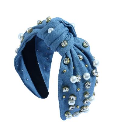 Pearly Crystal Pink Women's Headband | Luxury Jeweled Hairband - Buy Online on GoSupps.com