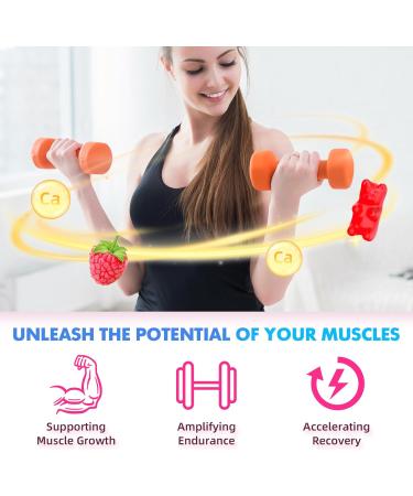 GrnLife HMB and L-Leucine Gummies HMB and Leucine Amino Acid for Adults & Elder for Muscle Growth Muscle Relief and Workout Recovery Sugar-Free Raspberry Flavor 60 - Buy Online on GoSupps.com