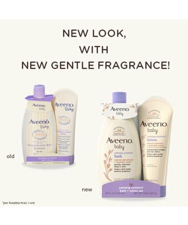 Aveeno Baby Calming Comfort Bath & Lotion Set  Night time Baby Skin Care Products with Natural Oat Extract  Lavender & Vanilla Scents  Paraben-Free  2 Items - Buy Online on GoSupps.com