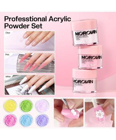 Morovan Acrylic Nail Kit with Drill - Complete Professional Set for Beginners - Glitter Acrylic Nails DIY Art - Salon-Quality Supplies - A-FOUR SEASON - Buy Online on GoSupps.com
