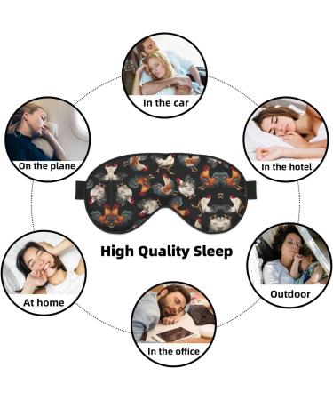 French Roosters Soft Sleep Eye Mask | Breathable Female Eye Patch for Travel & Relaxation - Buy Online on GoSupps.com