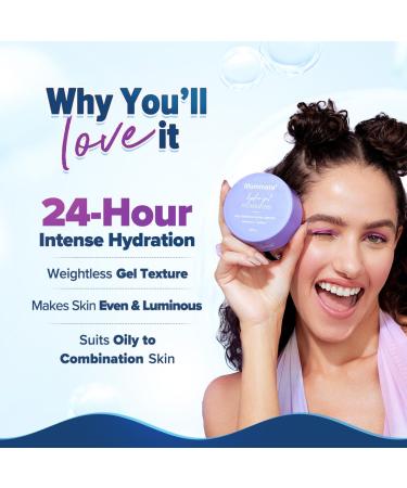 Aqualogica Illuminate + Hydra Gel Face Moisturizer | 24 Hour Deep Hydration for Oily to Combination Skin | with Wild Berries & Alpha Arbutin | Water-Like Gel Texture | 7.05 Oz/200g - Buy Online on GoSupps.com
