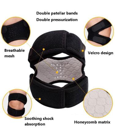 FCSHFC Patella Knee Brace Stabilizer - Men & Women Arthritis Support for Running Jump Rope Volleyball and Sports - Buy Online on GoSupps.com