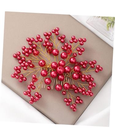 FRCOLOR 1pc bridesmaid hair comb bridal veil comb bridal hair combs wedding pearl hair combs diamante hair comb wedding hair clips for brides bridal haircombs Miss accessories the flowers - Buy Online on GoSupps.com