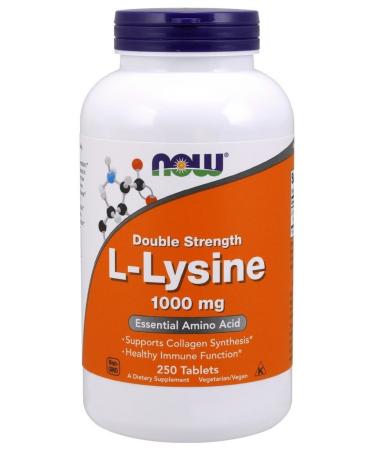 Now L-Lysine 1000 mg Double Strength,250 Tablets - Buy Online on GoSupps.com