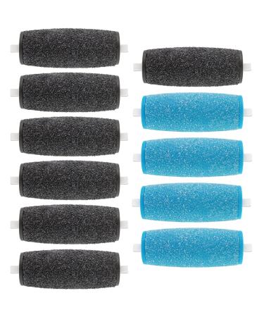 11 Pack Include 7 Extra Coarse & 4 Regular Coarse Replacement Roller Refill Heads Compatible with Amope Pedi Electronic Foot File