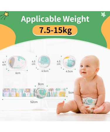 Buy Adjustable Umbilical Hernia Belt for Babies - Newborn Belly Support Wrap with 4 Hernia Packs - Green - Buy Online on GoSupps.com