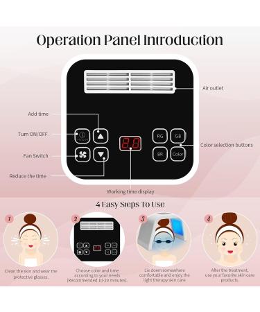 7 colour LED Therapy Light Face Mask LED Light Therapy Red Light Facial Body Skin Care SPA Beauty Equipment for Home Use - Buy Online on GoSupps.com