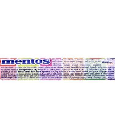 MENTOS - Pack de 4 Rouleaux Rainbow- Bonbons Tendres et Croquants -7 fruits assortis - Buy Online on GoSupps.com