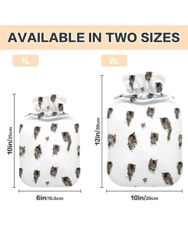Buy 2L Hot Water Bottle with Cover - Cats in Holes Ideal Pain Relief & Winter Hand Feet Warmer International Shipping Available - Buy Online on GoSupps.com