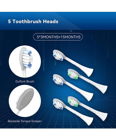 Simple Plus+ Ultrasonic Electric Toothbrush for Adults - 3 Modes, 90 Days, 37000VPM - Rechargeable Toothbrush with 5 Replacement Heads and Smart Timer - Buy Online on GoSupps.com
