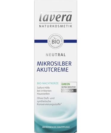 Buy Lavera Neutral Acute Cream with Microsilver - Organic Night Candle for Skin Irritation & Neurodermatitis - Vegan Medical Skincare - 75ml - Buy Online on GoSupps.com