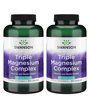Swanson Triple Magnesium Complex 400 mg 300 Capsules
