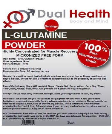 L-Glutamine (2kg - 2000g - 4.4 lbs) Pure Powder 5000mg Free Form Bulk Supplements Made in USA Immune Digestion GI Support Leaky Gut Health Muscle Energy Stamina Endurance Strength - Buy Online on GoSupps.com