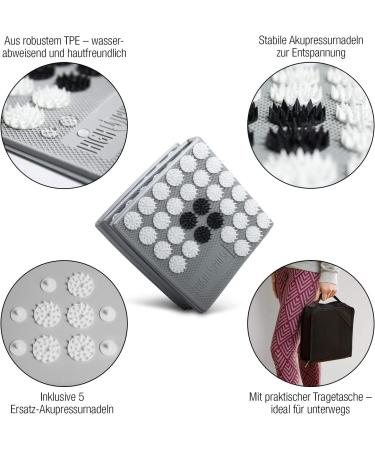 High Pulse Foldable Acupressure Mat with Bag & Poster | Boost Blood Circulation & Relieve Pain - International Shipping Available - Buy Online on GoSupps.com