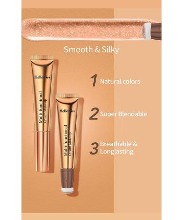 Easilydays Liquid Bronzer & Concealer Contouring Wand | Waterproof High Coverage Matte Finish | Lightweight Silky Cream Stick | Body & Face Highlighter Makeup - Buy Online on GoSupps.com