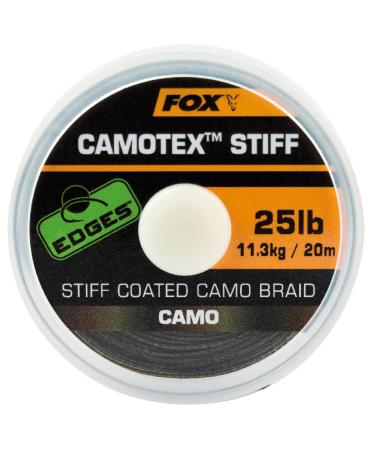 Fox Camotex Stiff Coated Camo Braid 20m - Leader material 20lbs/9.1kg