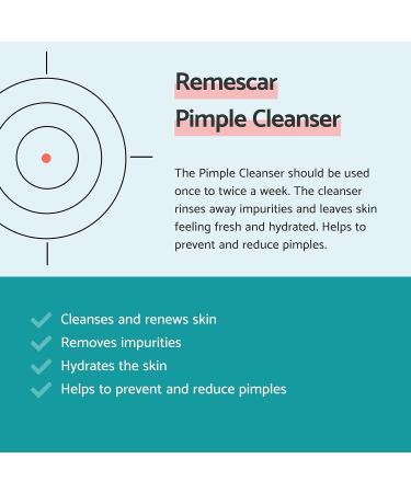 Remescar Pimple Cleanser 75ml - Deeply Purifies The Skin - Helps to Prevent and Reduce Pimples and Spots - Enzymatic Exfoliating Pimple Face Wash with Tea Tree Oil - Buy Online on GoSupps.com
