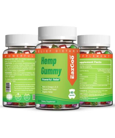 Natural Hemp Gummies 2 000 000 XXL Extra Strength - Vegan Low Sugar Non-GMO - 120 Count Pack of 2 | Buy Now for Health Benefits - Buy Online on GoSupps.com