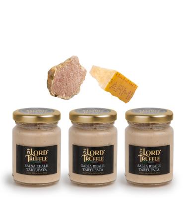 Lord Truffle | 3 Royale Truffle Sauces 80g, Gourmet Truffle Sauces with Cream Cheese, Precious White Truffle and Bianchetto T
