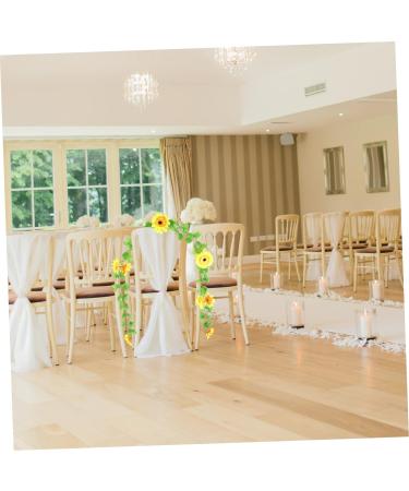LIFKICH 2pcs Simulated Sunflower Faux Hanging Flowers Hanging Fake Flower Garland Silk Flowers Hanging Faux Sunflower Vine Sunflower Adorn Decoration for Home Greenery Plastic Rattan Leaf - Buy Online on GoSupps.com