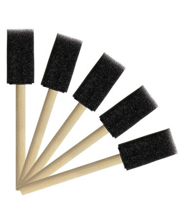Tupalizy 1 Inch Sponge Brushes for Painting DIY Crafts Foam Paint Brush with Wooden Handles for Staining Stencils Art Project Decoupage Acrylics Varnishes Enamel Wood Smooth Surface (5PCS)