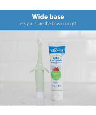 Dr. Brown's Infant-to-Toddler Toothbrush | Soft & Safe Baby Training Brush for 0-3 Years | Elephant Mint Design - Buy Online on GoSupps.com
