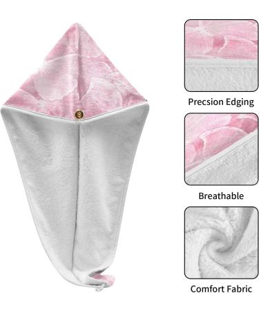 Buy Pink Butterfly Dry Hair Cap Set | Quick Drying Towel & Button Headband - Super Absorbent & Comfortable | International Shipping Available - Buy Online on GoSupps.com