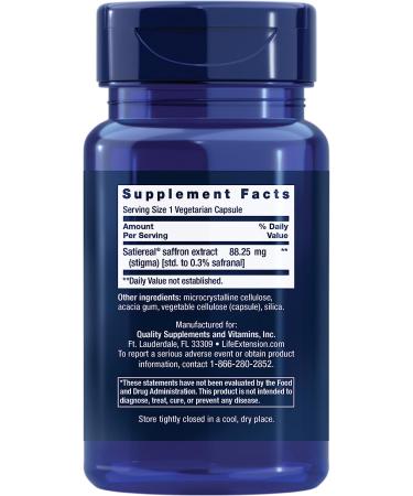 Life Extension Saffron Weight Management Supplement - Non-GMO & Gluten-Free - 60 Capsules - Buy Online on GoSupps.com