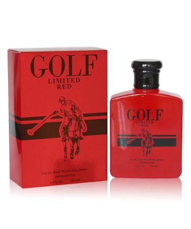 GOLF LIMITED RED Men's Perfume Exclusive & Bold Fragrance with Citrusy Top Notes Spicy Heart and Rich Woody Base 100ML for Sophisticated Occasions GOLF LIMMITED RED 3.4 Fl Oz (Pack of 1)
