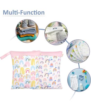 Maeau 2-Piece Wetbags for Cloth Diapers | Waterproof Baby Organizer Bags - 14 Patterns 30x40cm Reusable & Washable Gym Bag - Buy Online on GoSupps.com