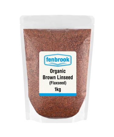 Organic Brown Linseed (Flax Seeds) 1kg Certified Organic by Fenbrook Organic