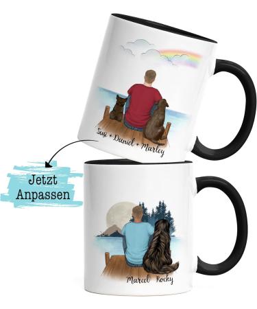 Personalized Kiddle-Design Dog Dad Mug - Black Gift for Dog Owners & Dog Lovers - Buy Online on GoSupps.com