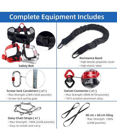 PRIOR FITNESS Bungee Fitness Equipment Set - Latex Resistance Bands & Dance Rope for Home Gym (135-200 lbs) - Professional Exercise Trainer - Buy Online on GoSupps.com