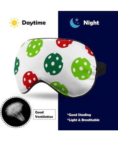Colorful Pickleball Balls Sleeping Mask - Cute Adjustable Eye Mask for Comfortable Sleep | Soft Blindfold for Night Rest - Buy Online on GoSupps.com