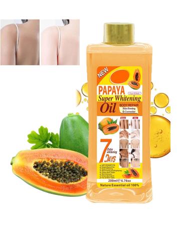 Soft 7 Papaya Super Whitening Oil Veetgold Papaya Oil For Skin Papaya Super Whitening Oil Papaya Oil For Lightening Dark Skin Papaya Super Whitening Oil Body Repair For All Skin Types (200ml)