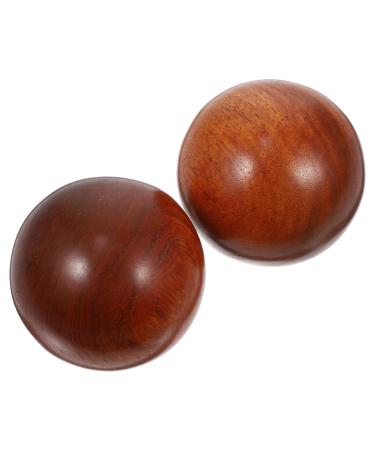 Warmhm 2 pieces of health ball handball hand massage gauge ball foot massage roller foot massage devices retro red rosewood balls tightly muscle massage device portable leisure balls 1