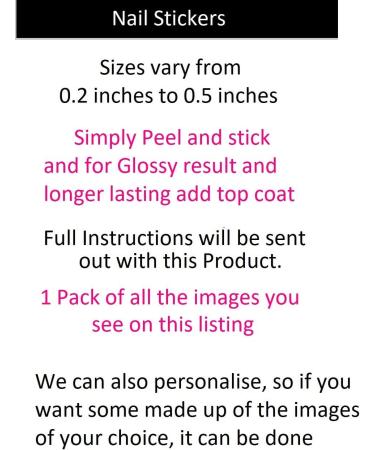 Deer Fawn Stag Collections (Deer Stag Fawn Nail Stickers choose your colour) - Buy Online on GoSupps.com