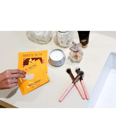 Ibiza Sun Organic Self Tanner Wipes - 100% Raw Ingredients, Paraben & Cruelty-Free, Vegan Formula - 8 Count for Face & Body - Buy Online on GoSupps.com