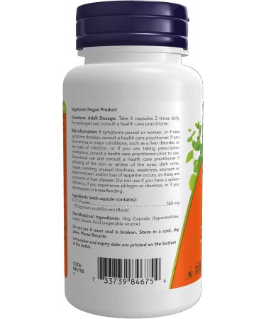 NOW Supplements Fo-Ti (Ho Shou Wu) 560mg Capsules 100 Count - Buy Online on GoSupps.com