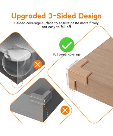 12-Piece T-PEKON Baby Edge & Corner Protection - Self-Adhesive Transparent Safety Guards with Improved Super Glue for Ultimate Baby Security - Buy Online on GoSupps.com