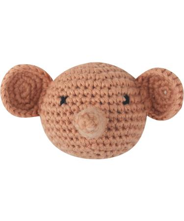 Eco-Friendly Mini Knitted Elephant Pacifier Chain - Soft Cotton PVC-Free Baby Clip & DIY Crochet Beads Decoration for Newborns - Buy Online on GoSupps.com