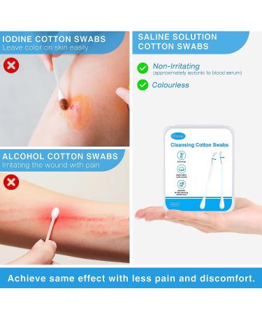 Mebak Sterile Saline Piercing Aftercare Swabs - 100pcs - Effective Cleaner for Ear, Nose, Belly, and Body Piercings - Buy Online on GoSupps.com