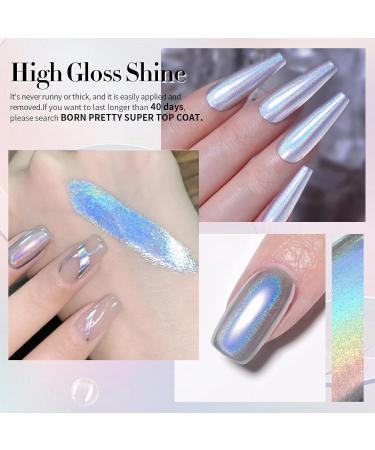 Born Pretty Metallic Painting Gel - Holographic Silver 3D Nail Art Polish | Glossy Soak Off DIY Manicure - Buy Online on GoSupps.com