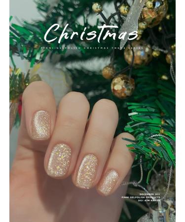 PINNI Gel Nail Polish Magnetic Cat Eye UV LED Gel Nail Lacquer Superfine Mica Aurora Platinum Glitter Winter Christmas Set Semi-permanent Soak-off Manicure Gel Nails for Salon 5ml #3 - Buy Online on GoSupps.com