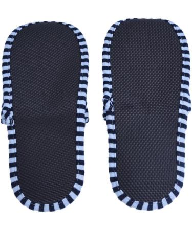 Keenso Slippers | Foldable Reusable Soft Cotton Indoor Slippers for Men - Blue Stripes - Ideal for Comfort & Travel - Buy Online on GoSupps.com