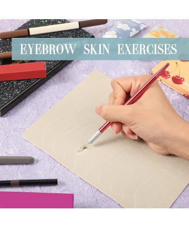 16-Piece Double-Sided Practice Skin for Microblading Eyebrows - White Silicone Makeup Skins for Brow Tattoo Practice - Buy Online on GoSupps.com