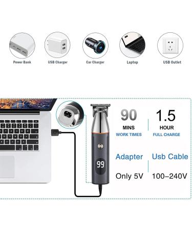 5 in 1 Beard Trimmer for Men Cordless Mustache Nose Precision Trimmer Body Groomer Hair Cutting Kit Trimmer USB Rechargeable & Waterproof Magnetic Replacement Heads - Buy Online on GoSupps.com
